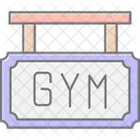 Fitnessstudio Brett Lineal Farbsymbol Symbol