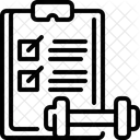 Checkliste für das Fitnessstudio  Symbol