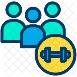 Mitglied im Fitnessstudio  Symbol