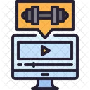 Fitnessstudio-Video  Symbol