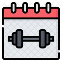 Fitnessstudio-Zeitplan  Symbol