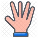 Five Count Hand Icon