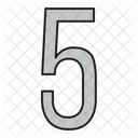 Numbers 5 Days Icon
