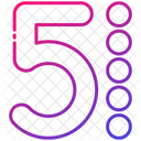Five Alphabet Shape And Symbol Icon