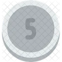 Five Coin  Icon