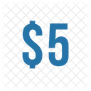 Five dollar  Icon