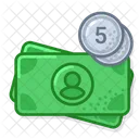 Five Dollar  Icon