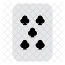 Five Of Clubs  Icon