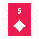 Five Of Diamonds Poker Card Casino Icon