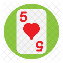 Five Of Hearts Icon - Download in Flat Style