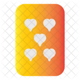 Five of hearts  Icon