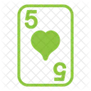Five Of Hearts  Icon