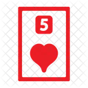 Five Of Hearts  Icon