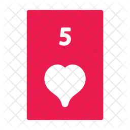 Five Of Hearts  Icon