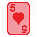 Five Of Hearts  Icon