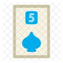 Five Of Spades Poker Card Casino Icon