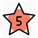 Five Star Rating Review Icon