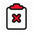 Clipboard Cancel Refusal Icon