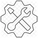 Fixing Process Thinline Icon Icon