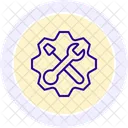 Fixing Process Line Icon Icon