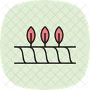 Flaches Erntefeld Flach Ernte Symbol