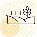 Flaches Ernteland Symbol
