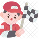 Flag Man Race Icon