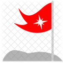 Mountain Flag Red Icon