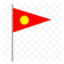 Sun Pointer Flag Icon