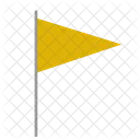 Triangle Flag Yellow Icon