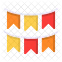 Flag Decoration Party Icon