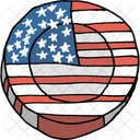 Flag Coin American Icon