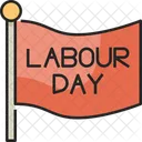 Flag March Labour Day Icon