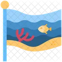 Flag World Oceans Day Ocean Icon