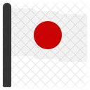 Flag Japan Red Circle White Country Icon