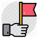 Flag Flagpole Streamer Icon