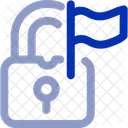 Flag Lock Flag Lock Icon