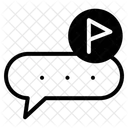 Flag Message  Icon