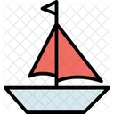 Flag On Boat  Icon