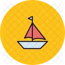 Flag On Boat  Icon