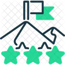 Flag On Mountain Achievement Success Icon