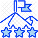 Flag On Mountain Achievement Success Icon