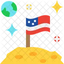 Flag on the moon  Icon