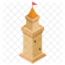 Flag Pillar Flag Fortress Castle Tower Icon