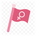 Flag Representing Women's Unity  Icon