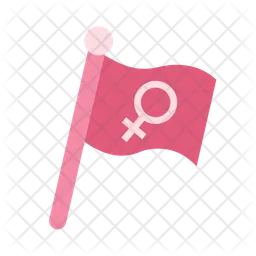 Flag Representing Women's Unity  Icon