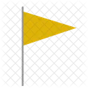 Dreieck Flagge Gelb Symbol