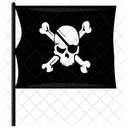 Flagge Knochen Totenkopf Icon