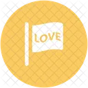 Flagge Liebe Wort Icon