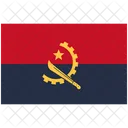 Flagge Von Angola Angola Nationalflagge Von Angola Symbol